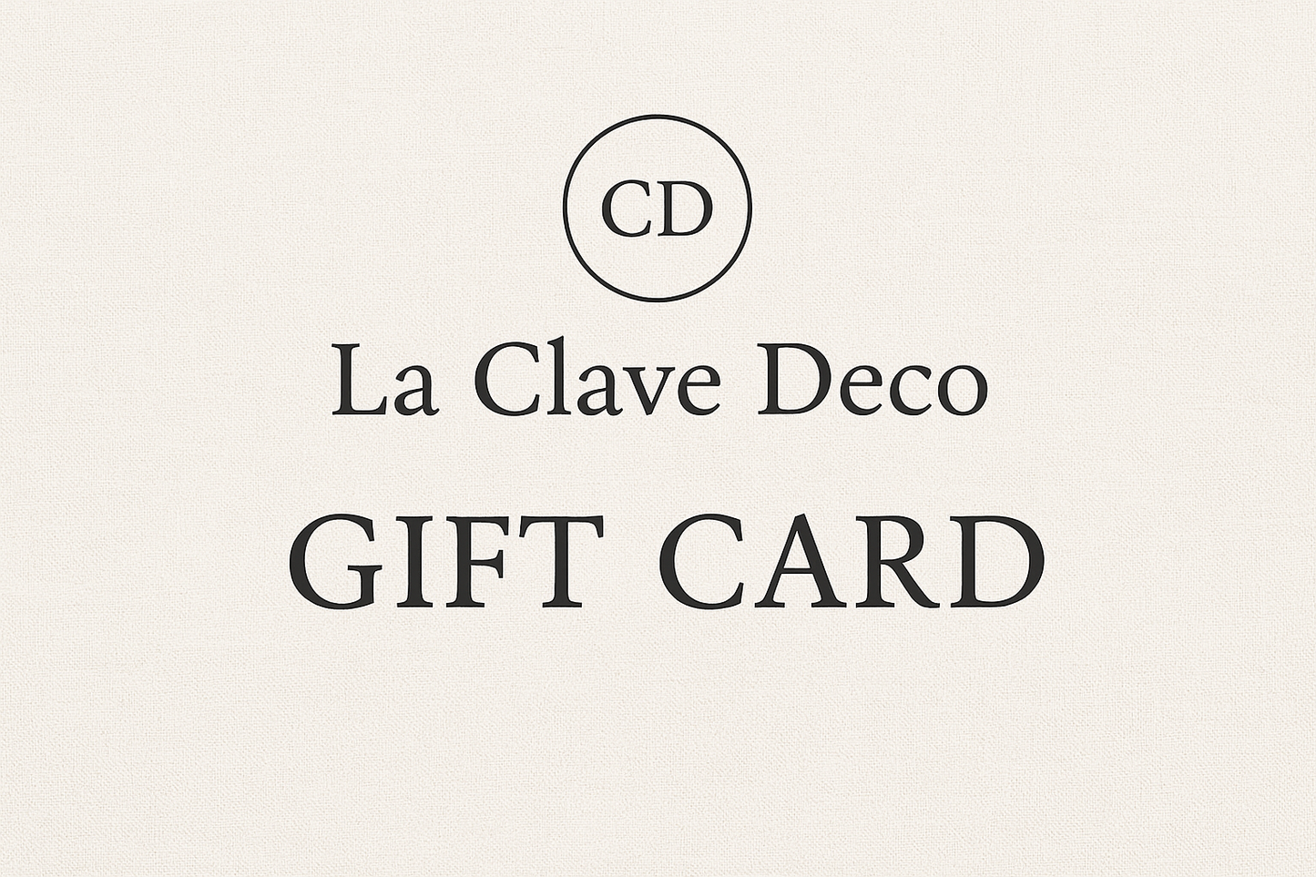 Gift Card La Clave Deco